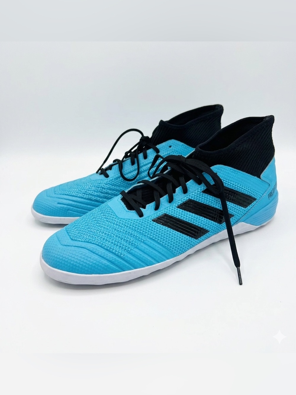 Adidas Predator 19.3 TF Blue Cyan Black Soccer Shoes F35615 Men's Size US 13⁠